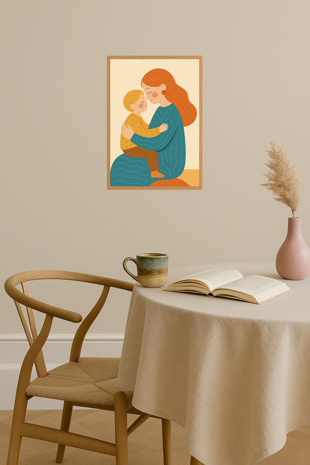 Poster mockup - Single poster in Nordic interior