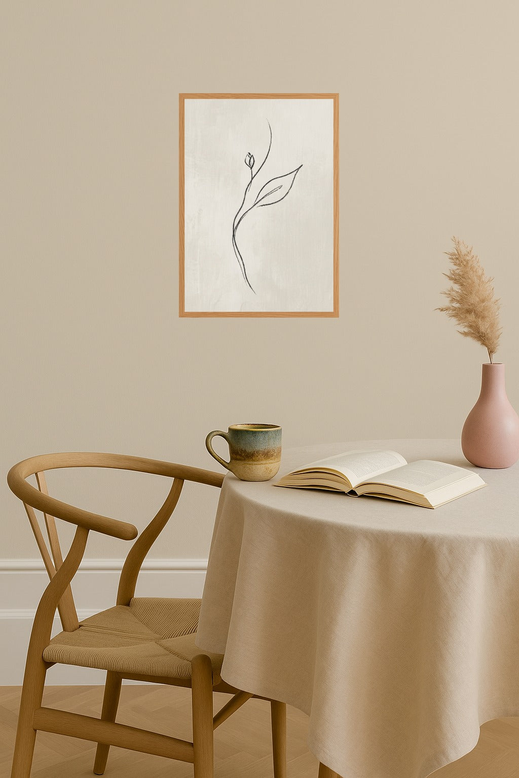 Poster mockup - Single poster in Nordic interior