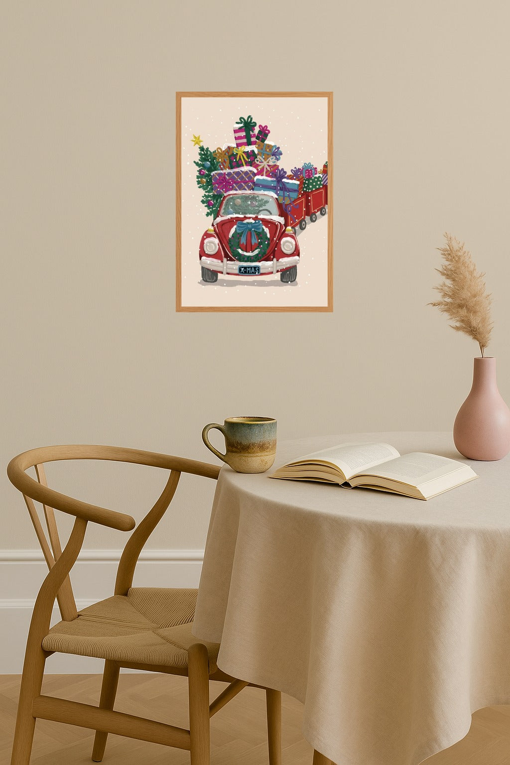 Poster mockup - Single poster in Nordic interior