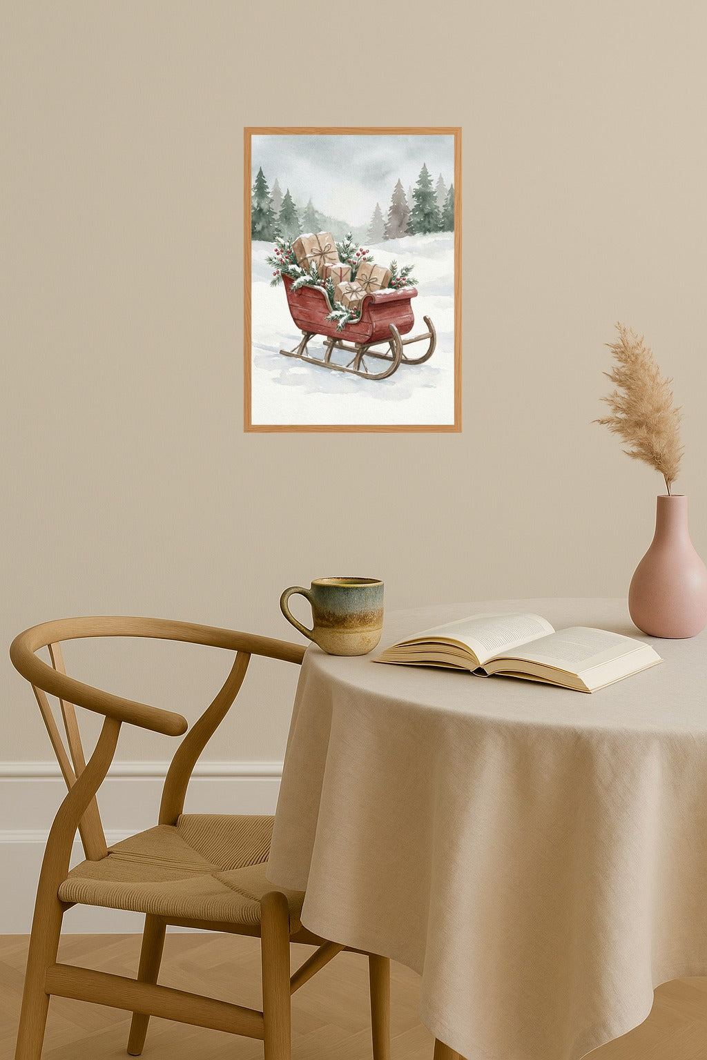 Poster mockup - Single poster in Nordic interior