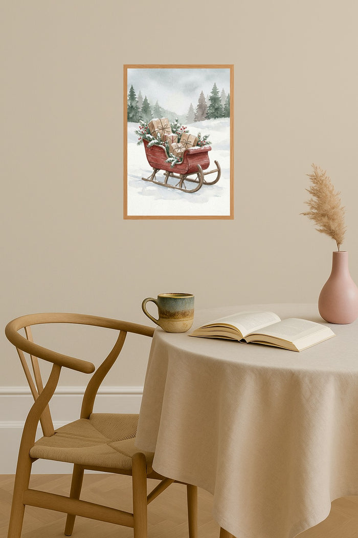 Poster mockup - Single poster in Nordic interior