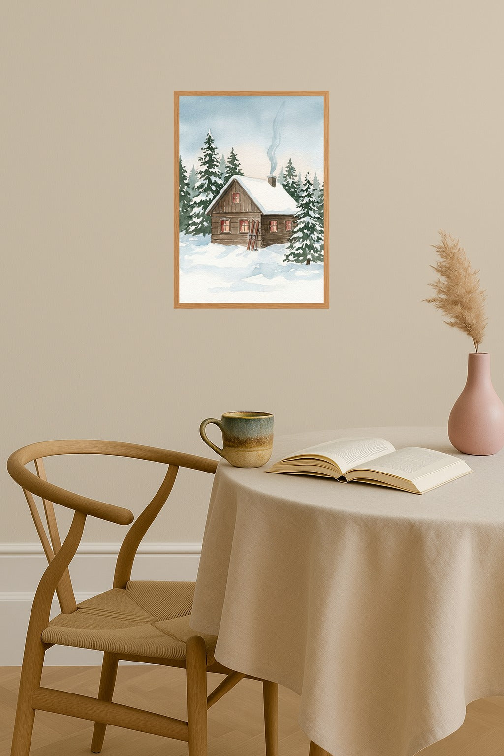 Poster mockup - Single poster in Nordic interior