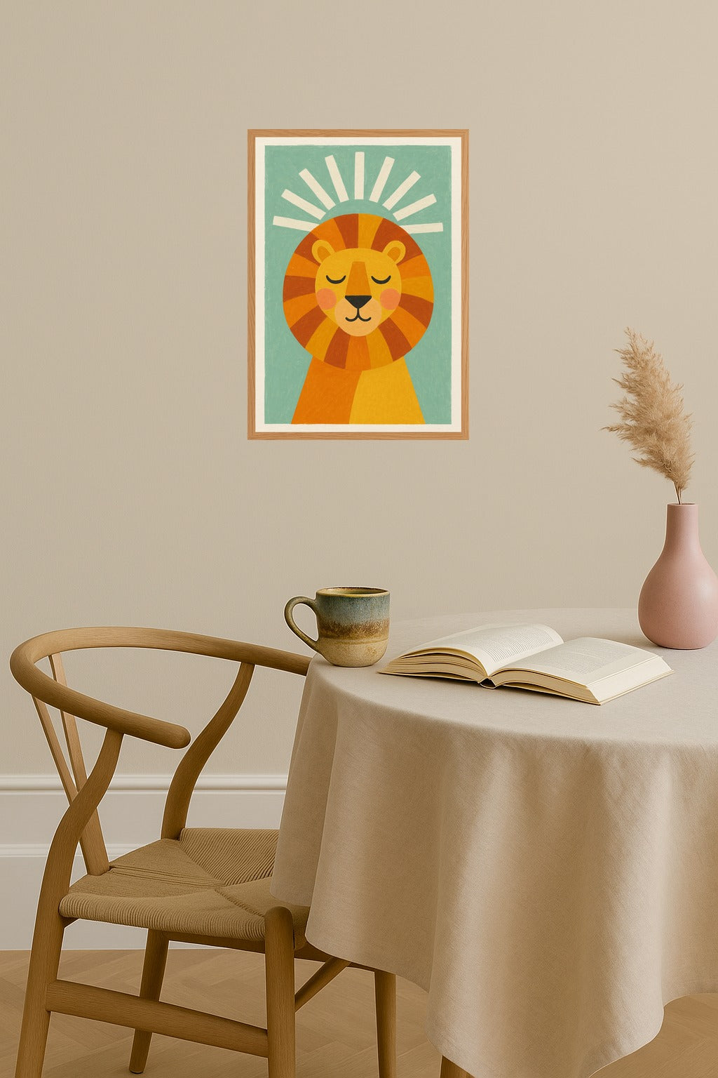 Poster mockup - Single poster in Nordic interior