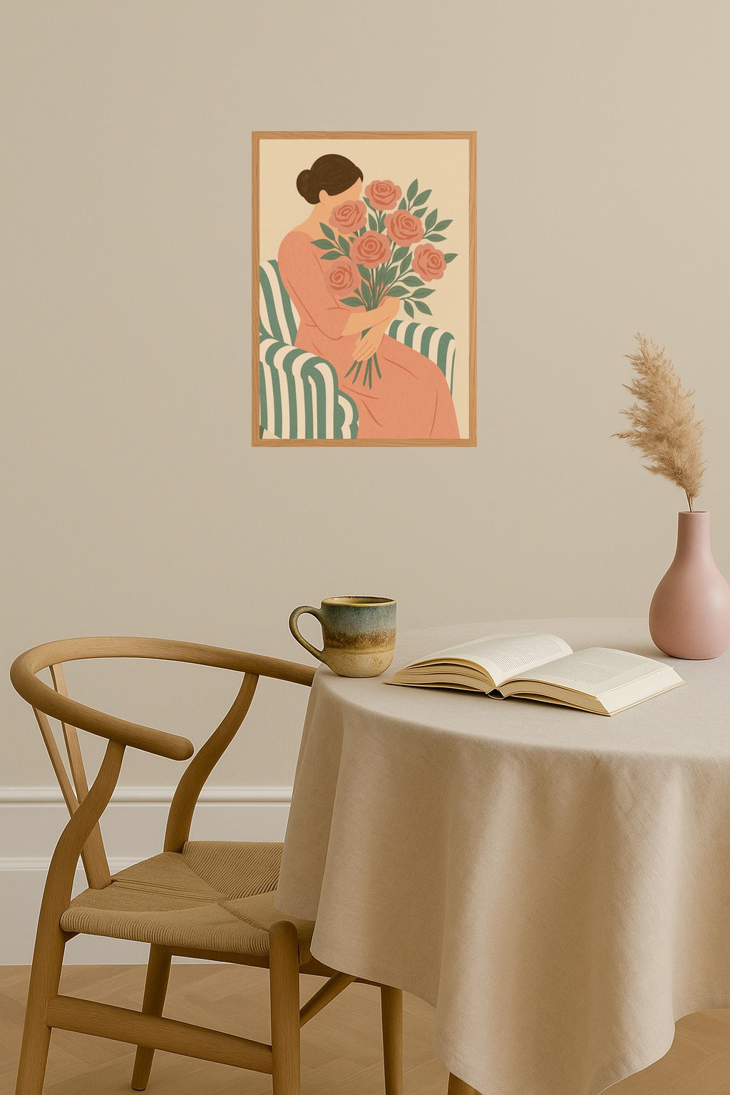 Poster mockup - Single poster in Nordic interior