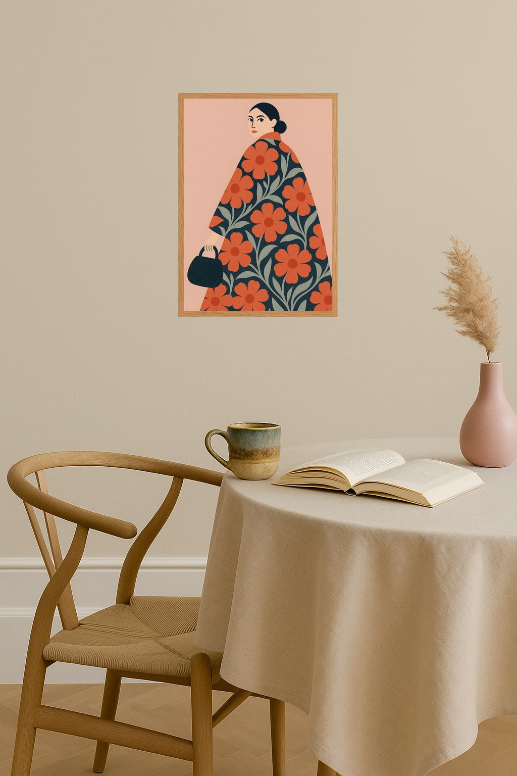 Poster mockup - Single poster in Nordic interior