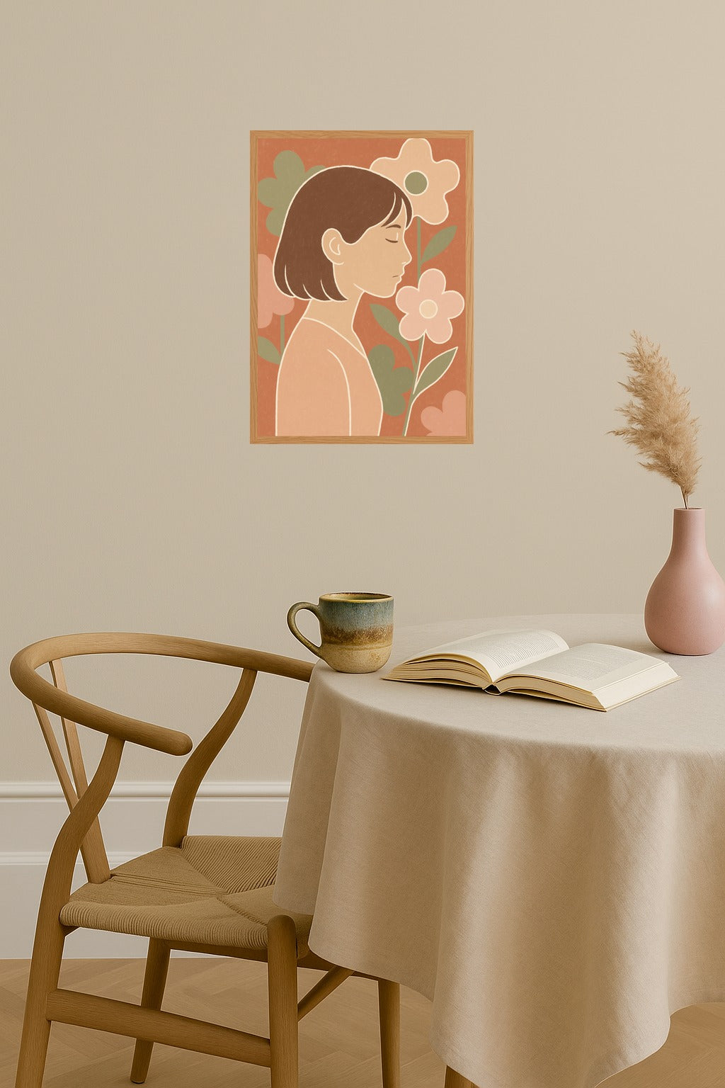 Poster mockup - Single poster in Nordic interior