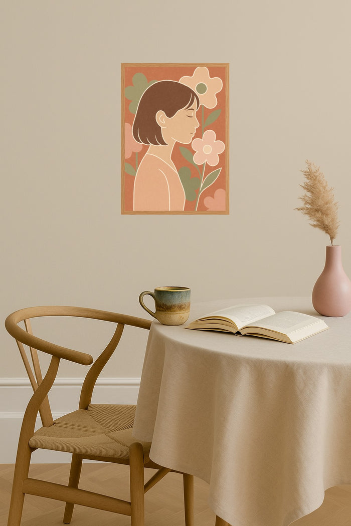 Poster mockup - Single poster in Nordic interior