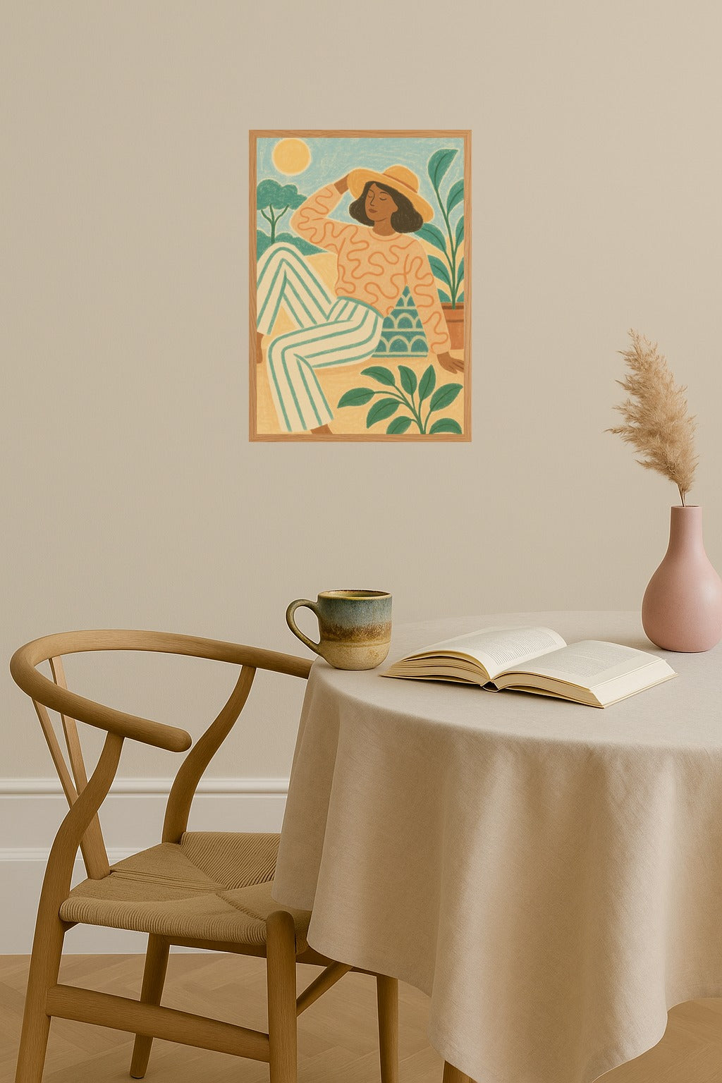 Poster mockup - Single poster in Nordic interior