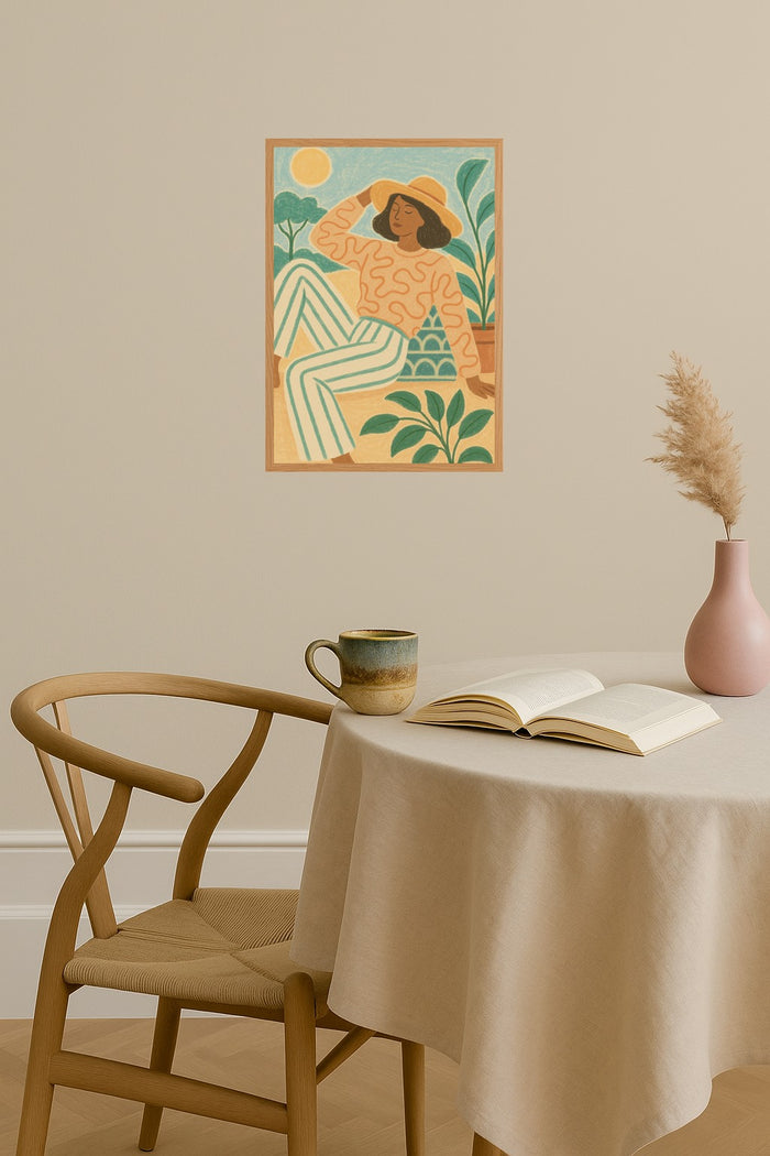 Poster mockup - Single poster in Nordic interior