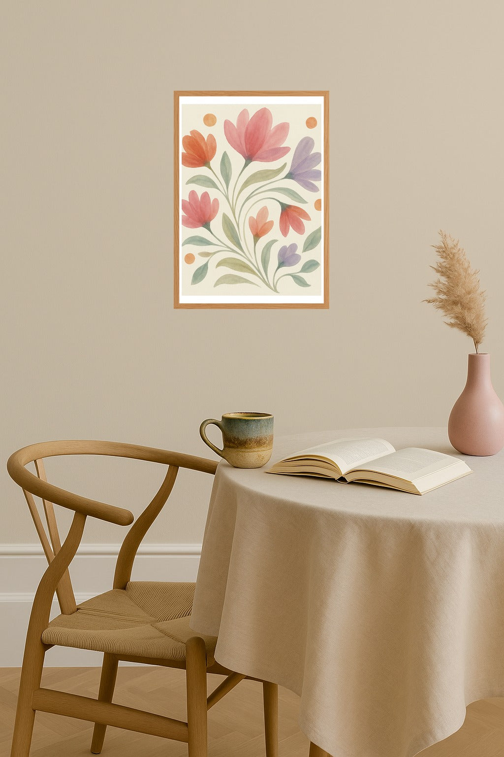 Poster mockup - Single poster in Nordic interior