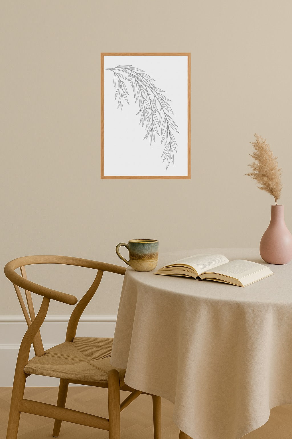 Poster mockup - Single poster in Nordic interior