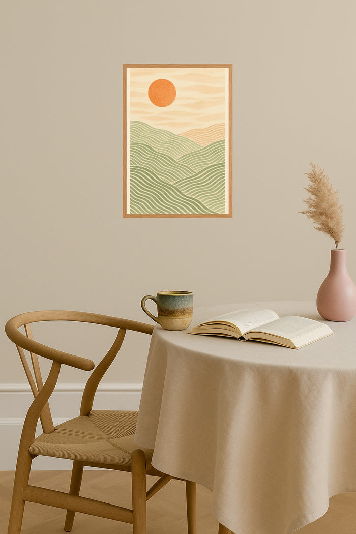 Poster mockup - Single poster in Nordic interior