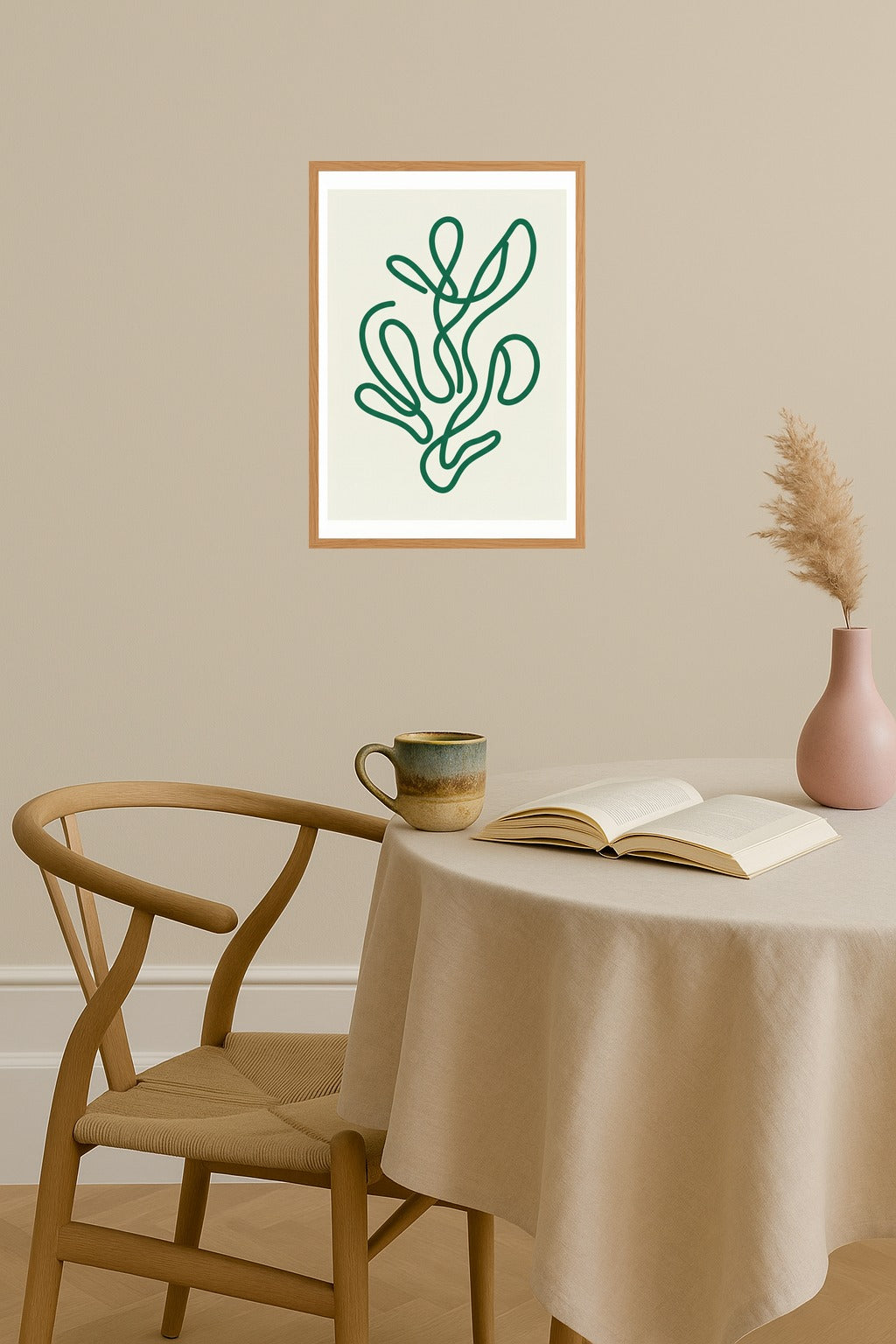 Poster mockup - Single poster in Nordic interior