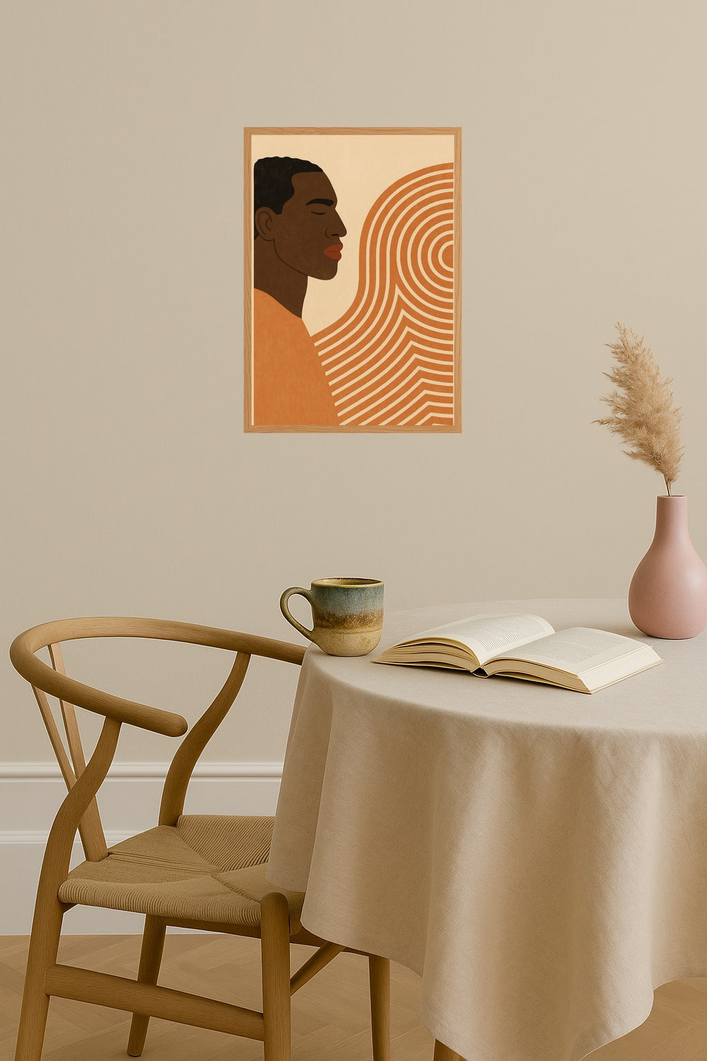 Poster mockup - Single poster in Nordic interior