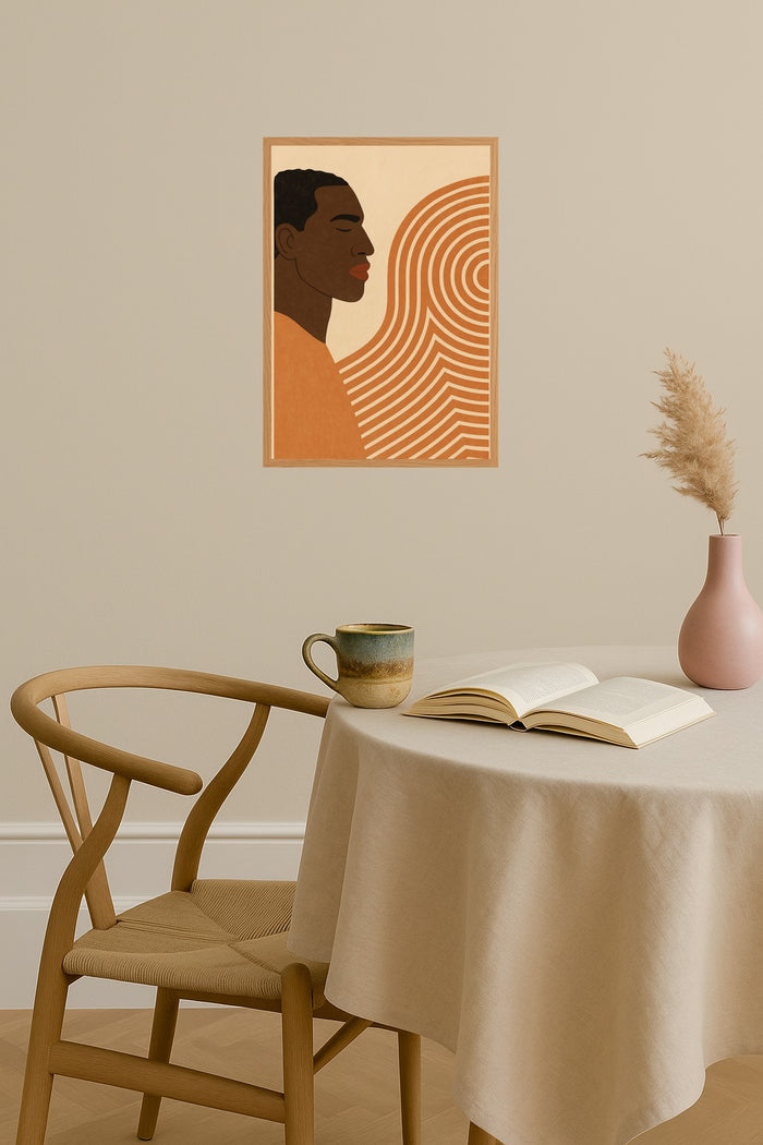 Poster mockup - Single poster in Nordic interior