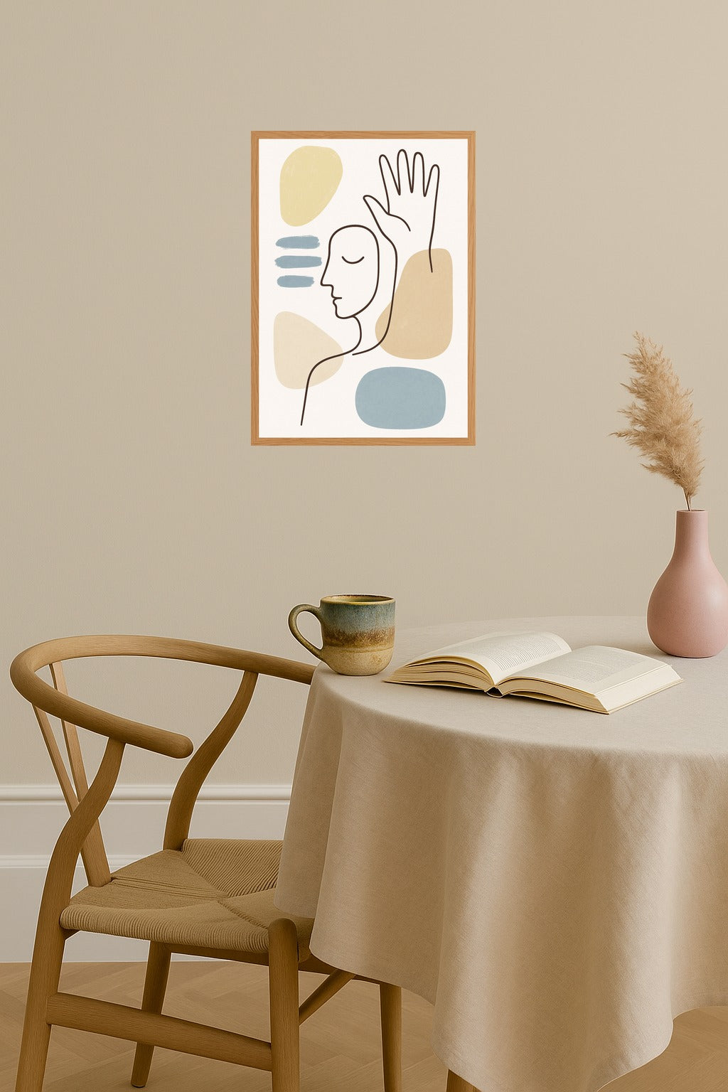 Poster mockup - Single poster in Nordic interior