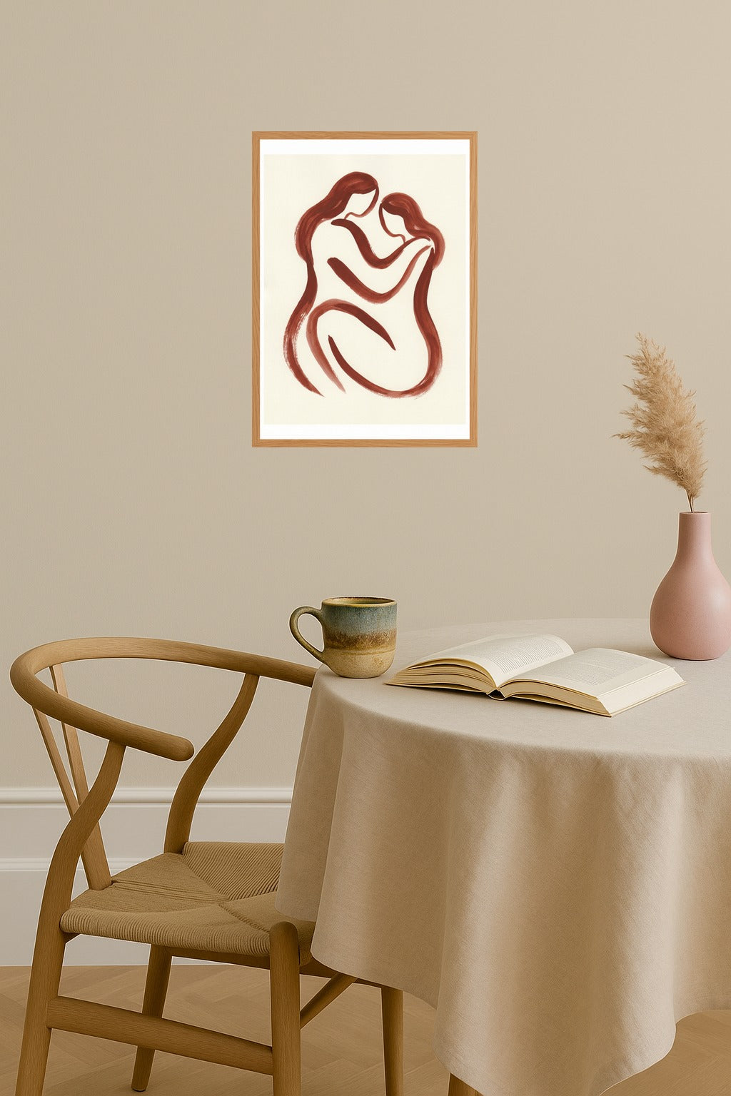 Poster mockup - Single poster in Nordic interior