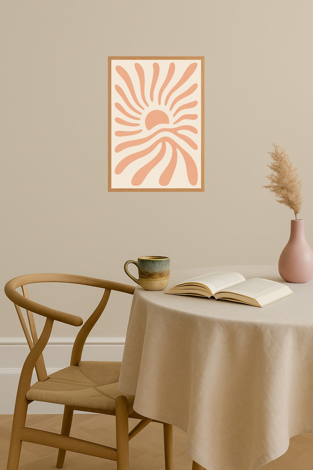 Poster mockup - Single poster in Nordic interior