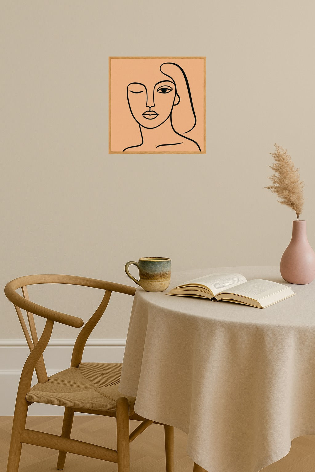 Poster mockup - Single poster in Nordic interior