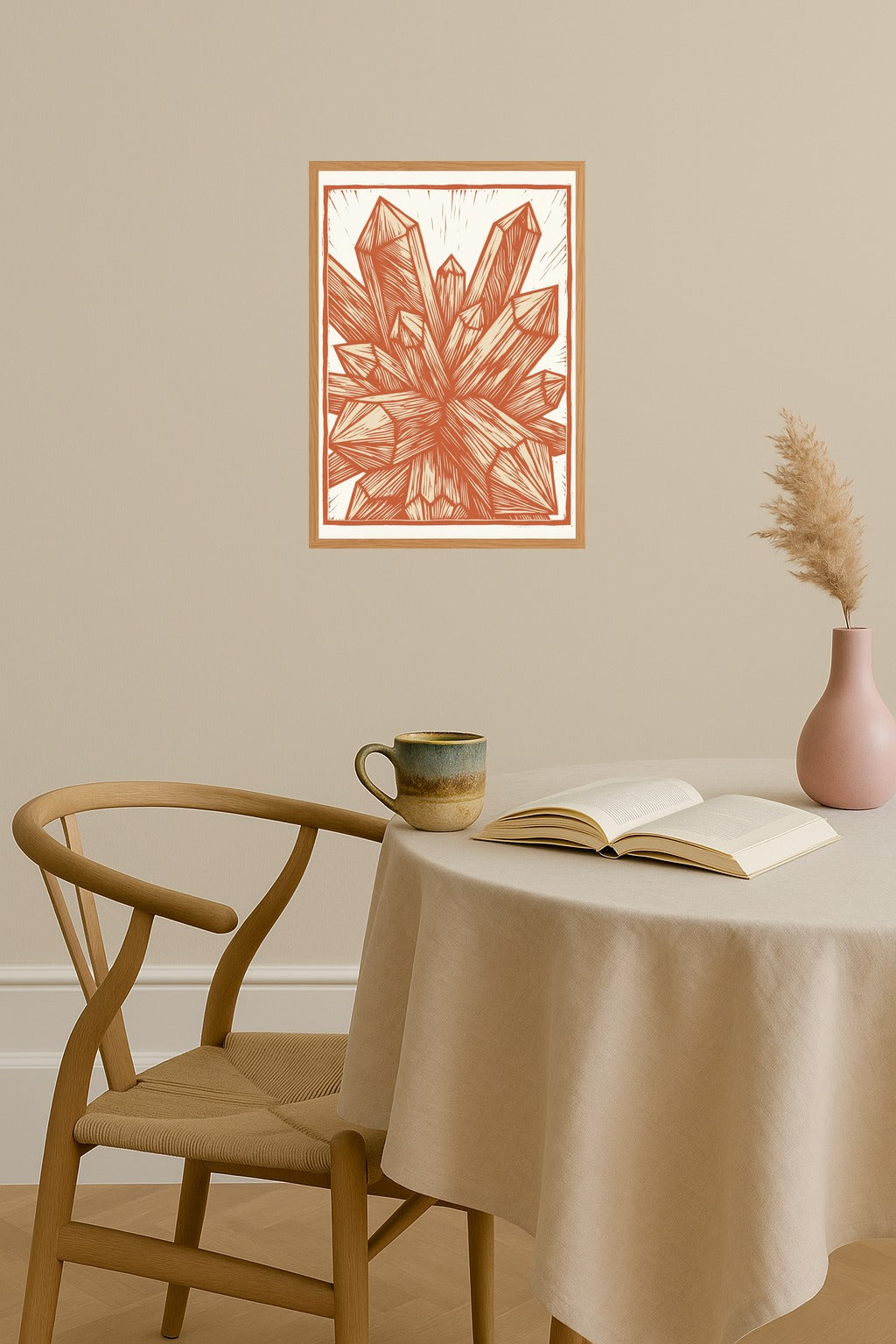 Poster mockup - Single poster in Nordic interior