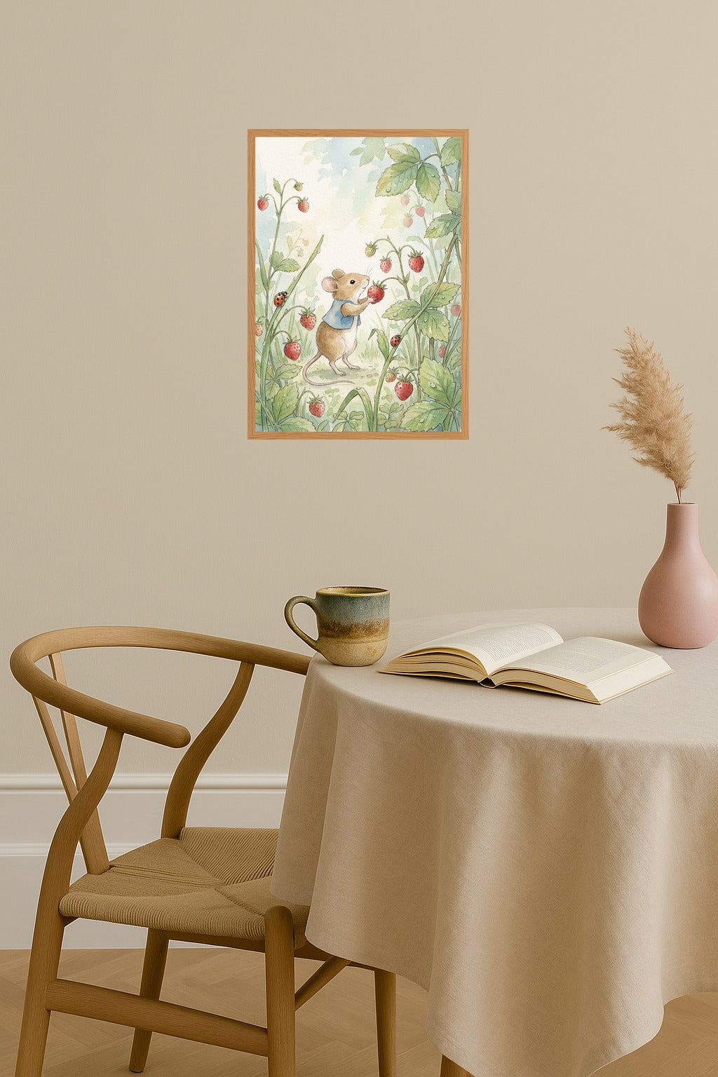 Poster mockup - Single poster in Nordic interior