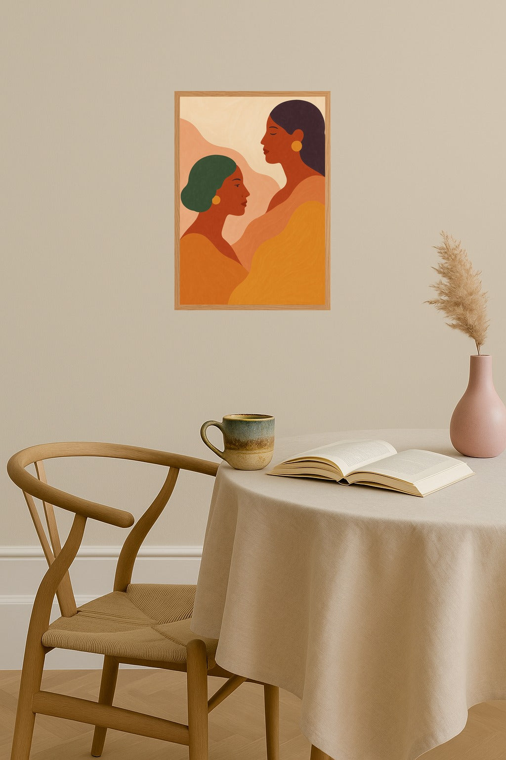 Poster mockup - Single poster in Nordic interior