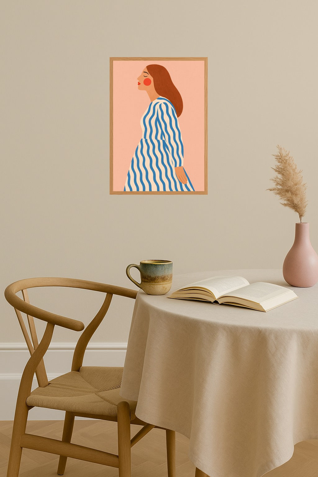 Poster mockup - Single poster in Nordic interior