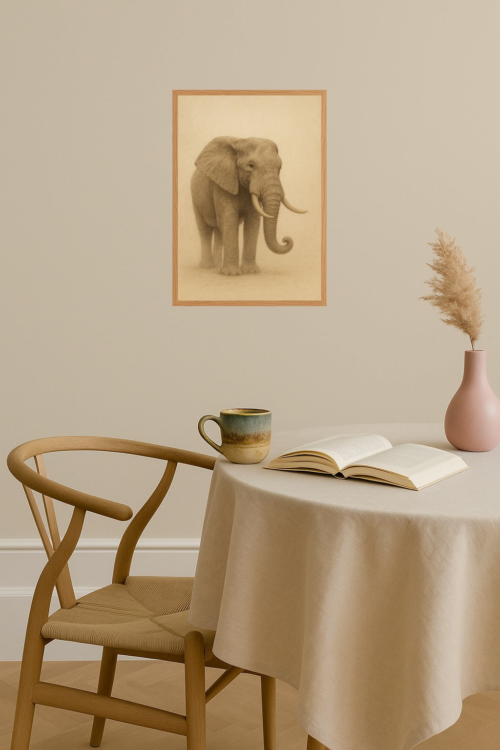Poster mockup - Single poster in Nordic interior
