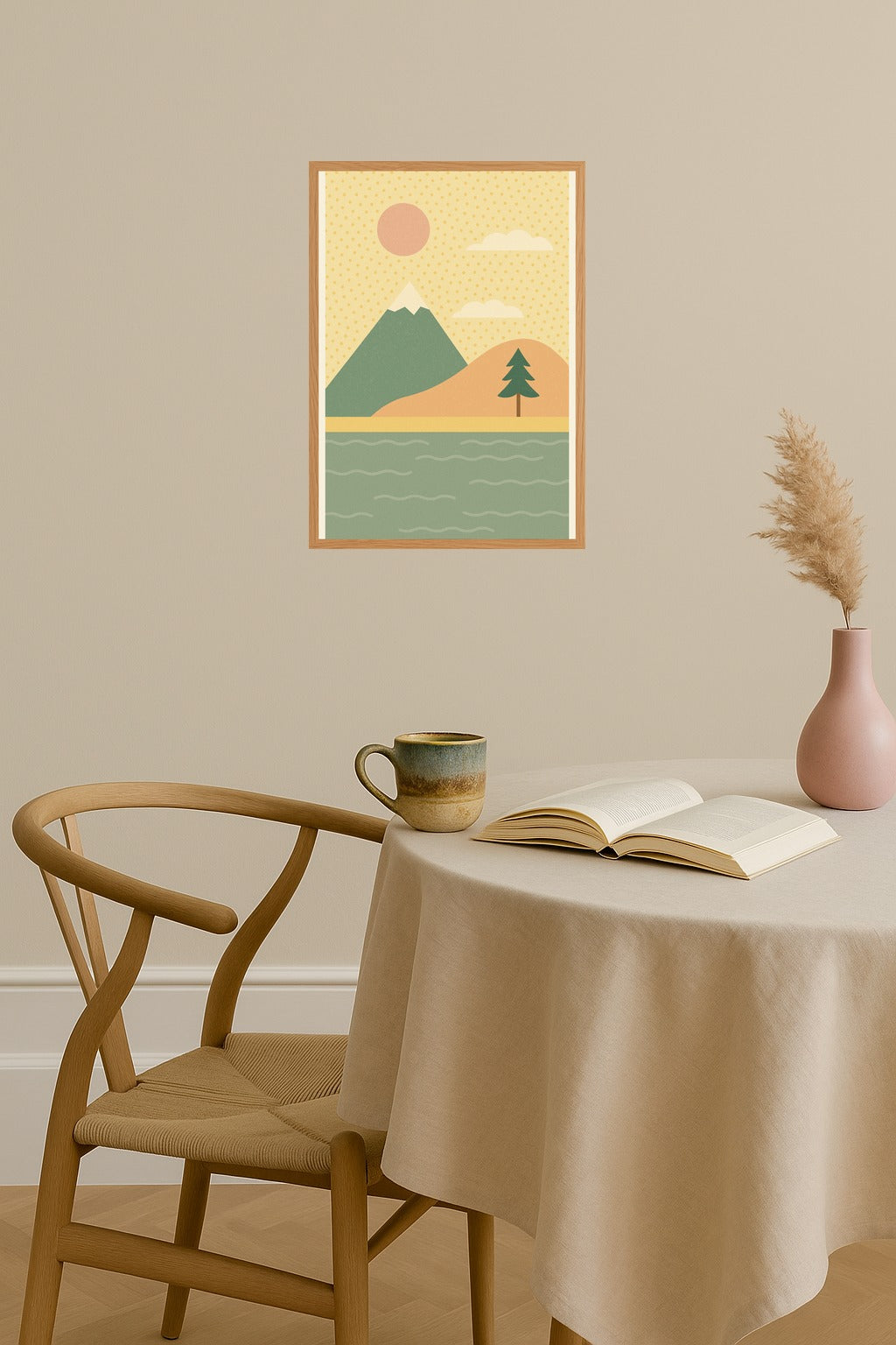 Poster mockup - Single poster in Nordic interior