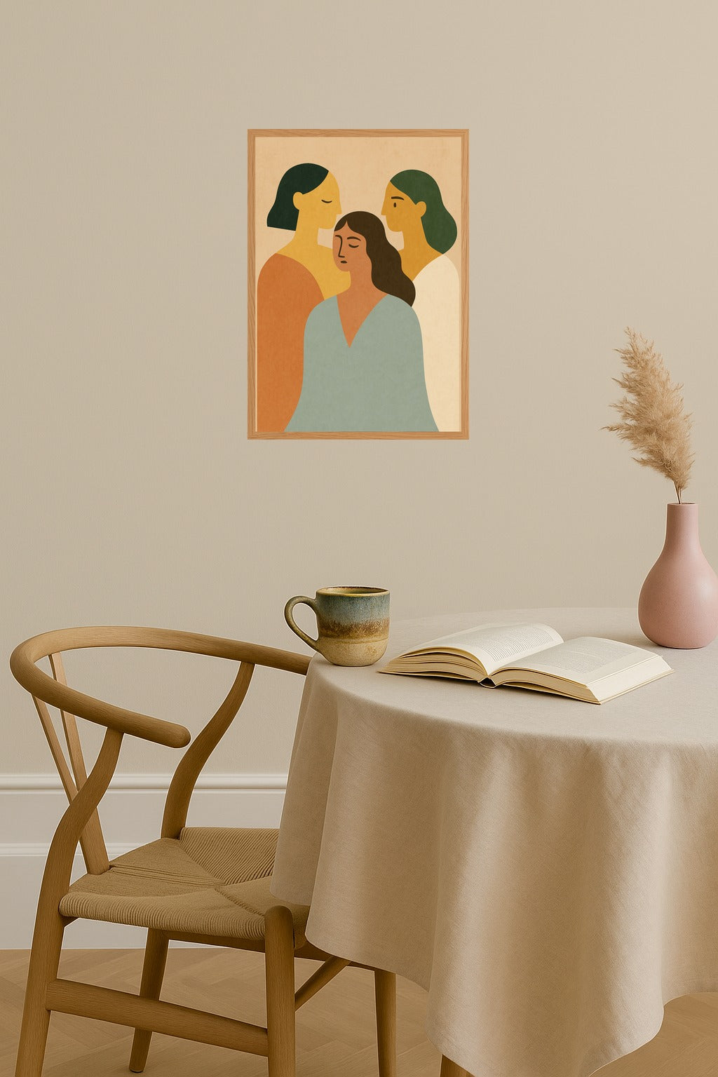 Poster mockup - Single poster in Nordic interior