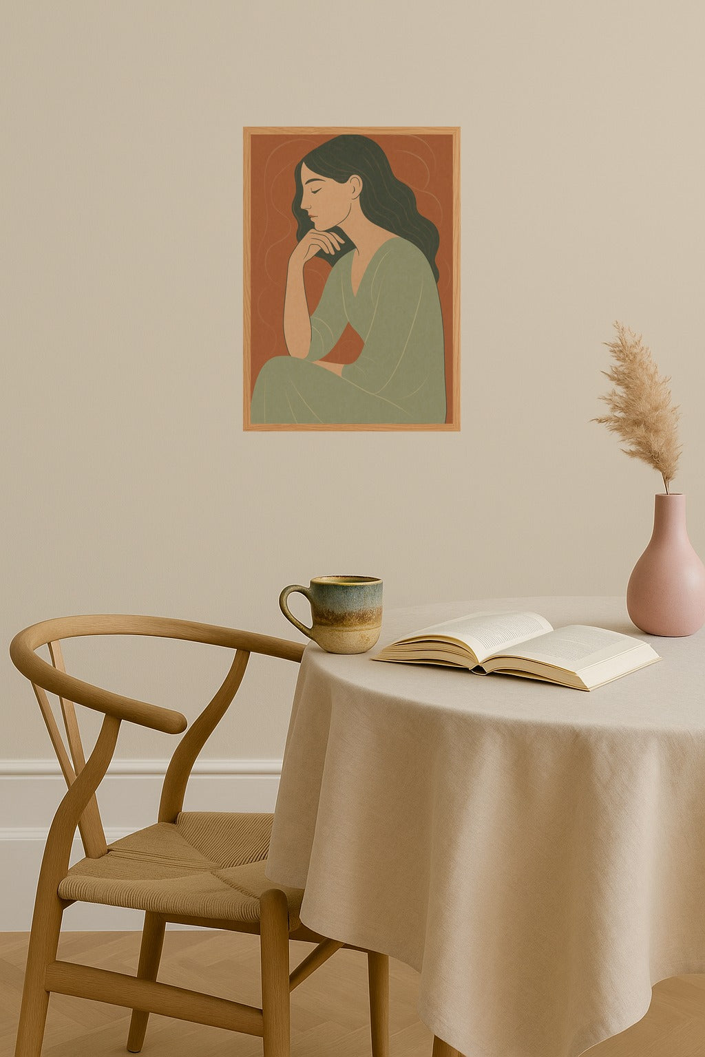 Poster mockup - Single poster in Nordic interior