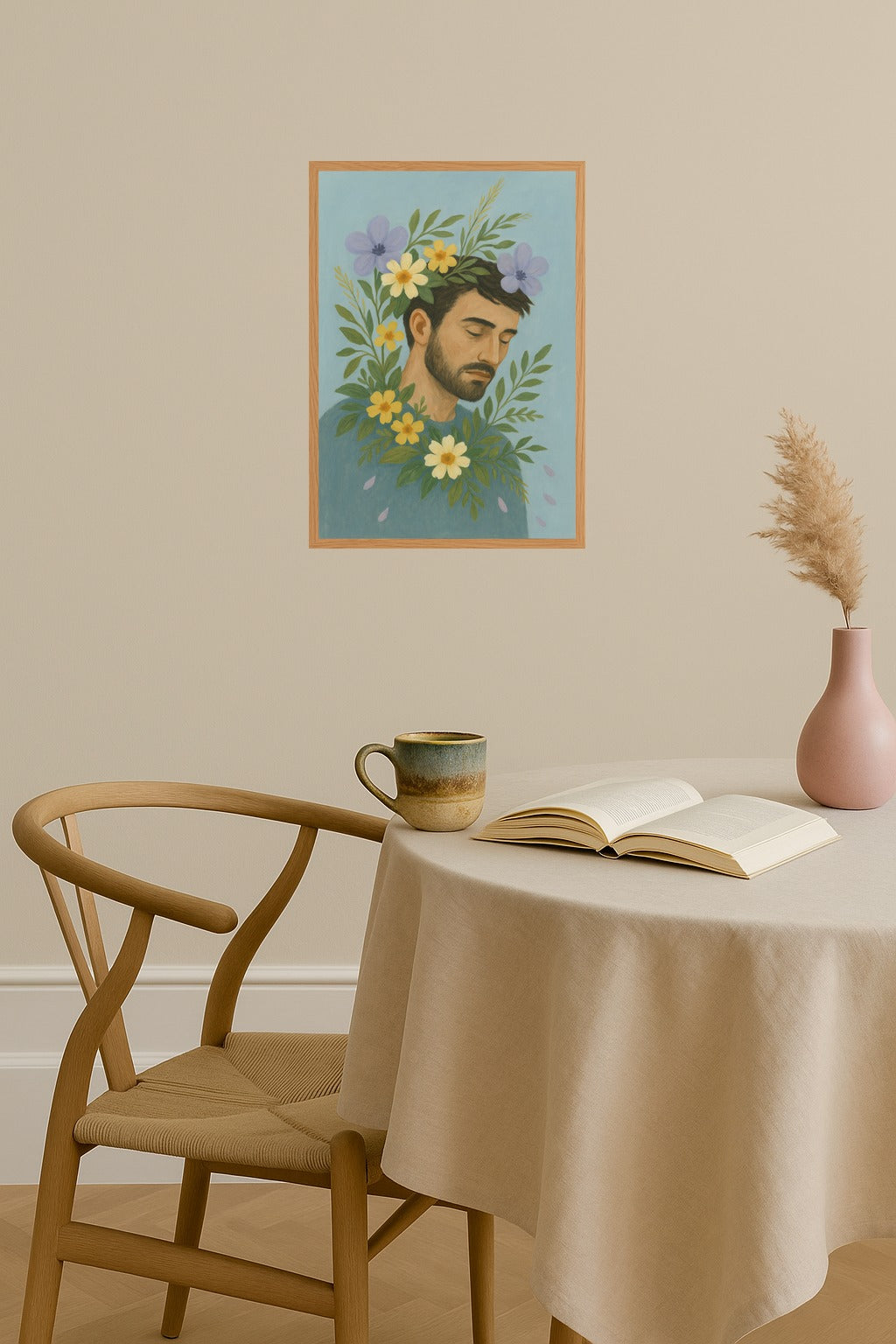 Poster mockup - Single poster in Nordic interior