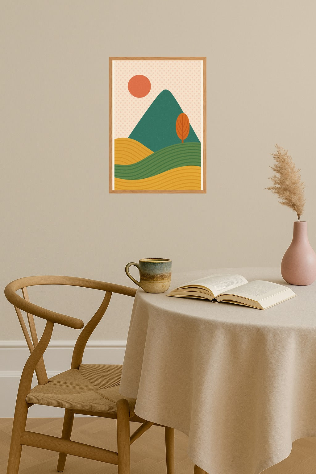 Poster mockup - Single poster in Nordic interior