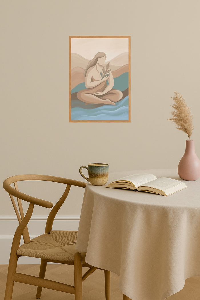 Poster mockup - Single poster in Nordic interior
