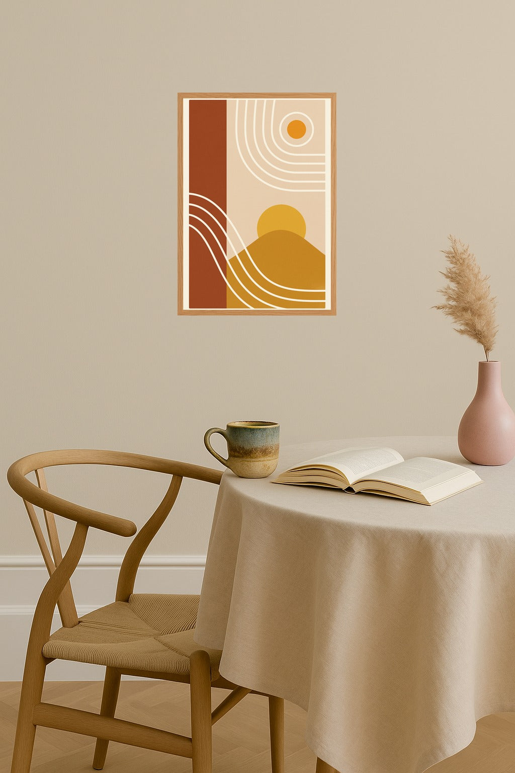 Poster mockup - Single poster in Nordic interior