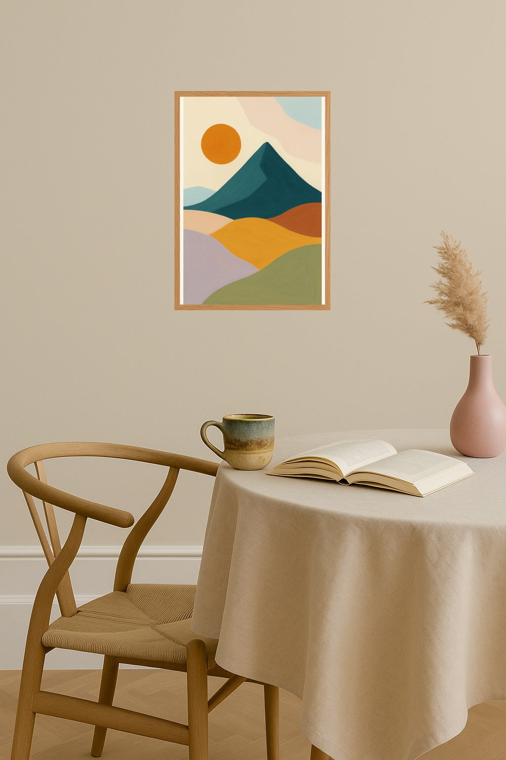 Poster mockup - Single poster in Nordic interior