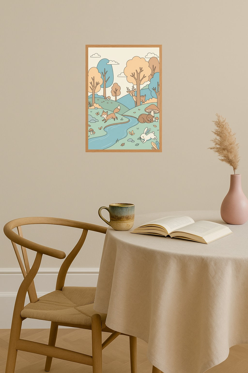 Poster mockup - Single poster in Nordic interior