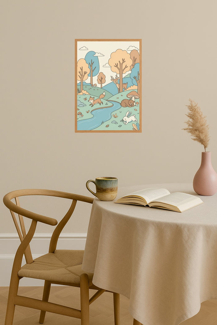 Poster mockup - Single poster in Nordic interior