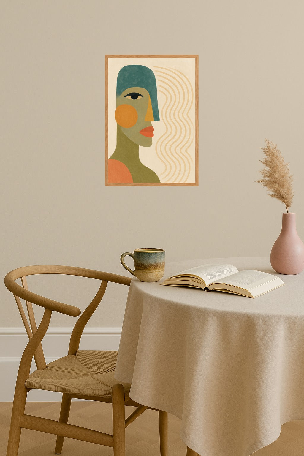 Poster mockup - Single poster in Nordic interior