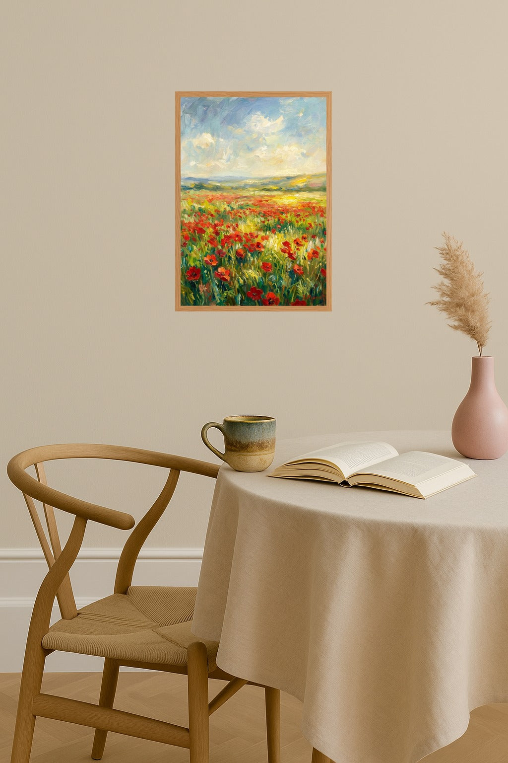 Poster mockup - Single poster in Nordic interior