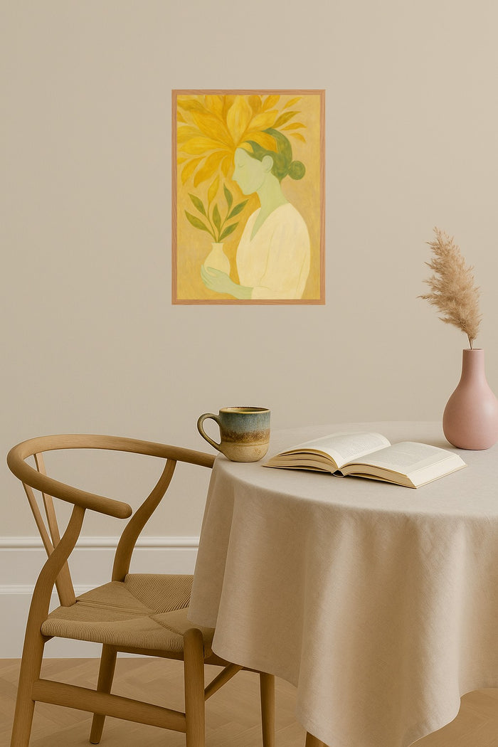 Poster mockup - Single poster in Nordic interior