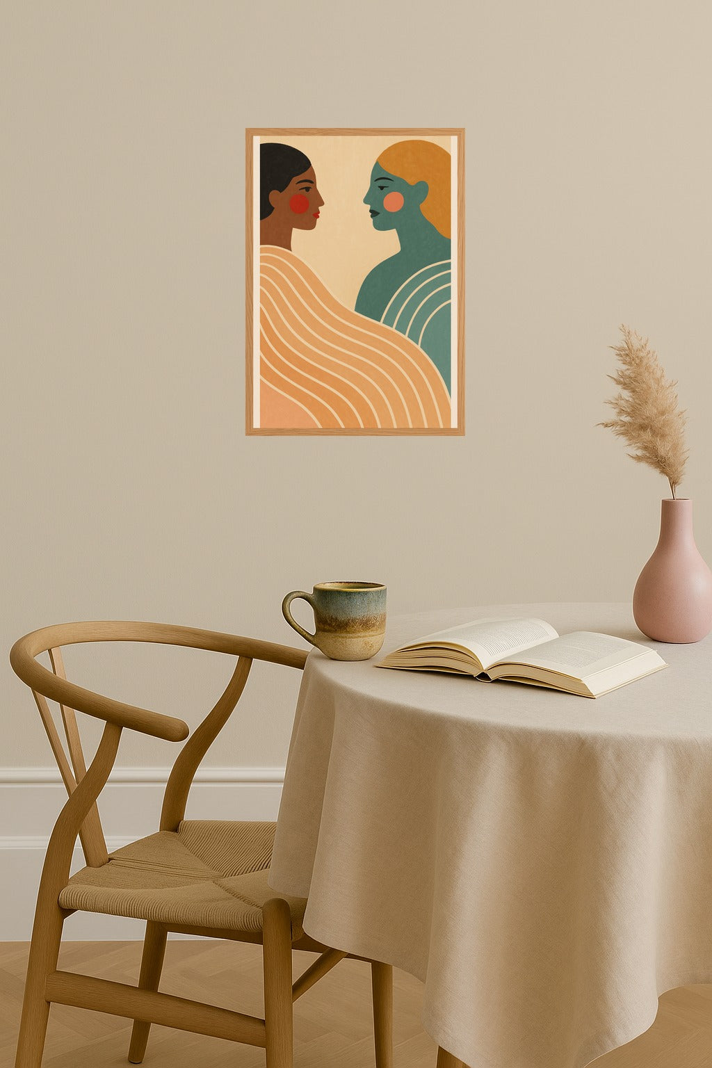 Poster mockup - Single poster in Nordic interior