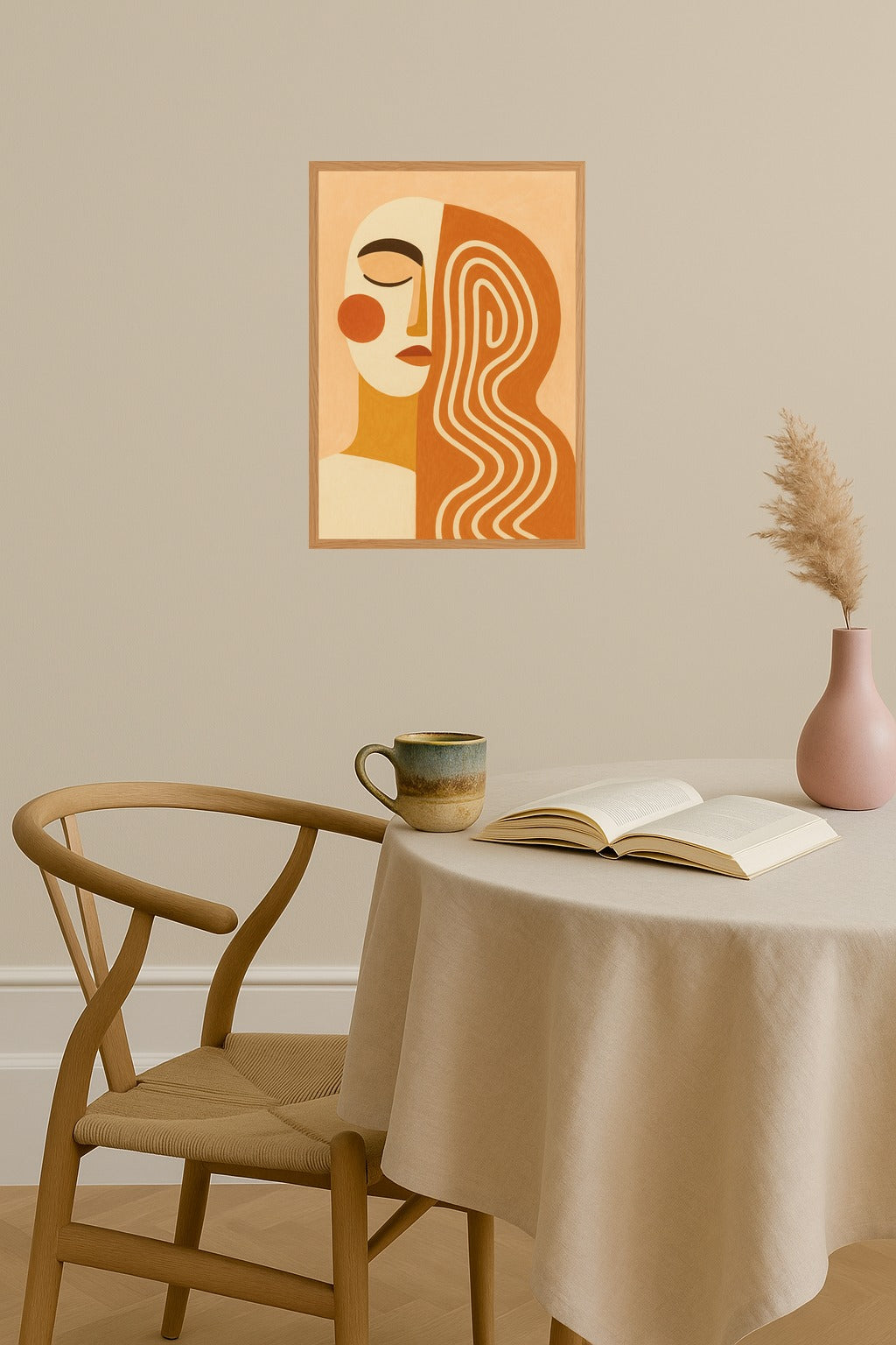 Poster mockup - Single poster in Nordic interior