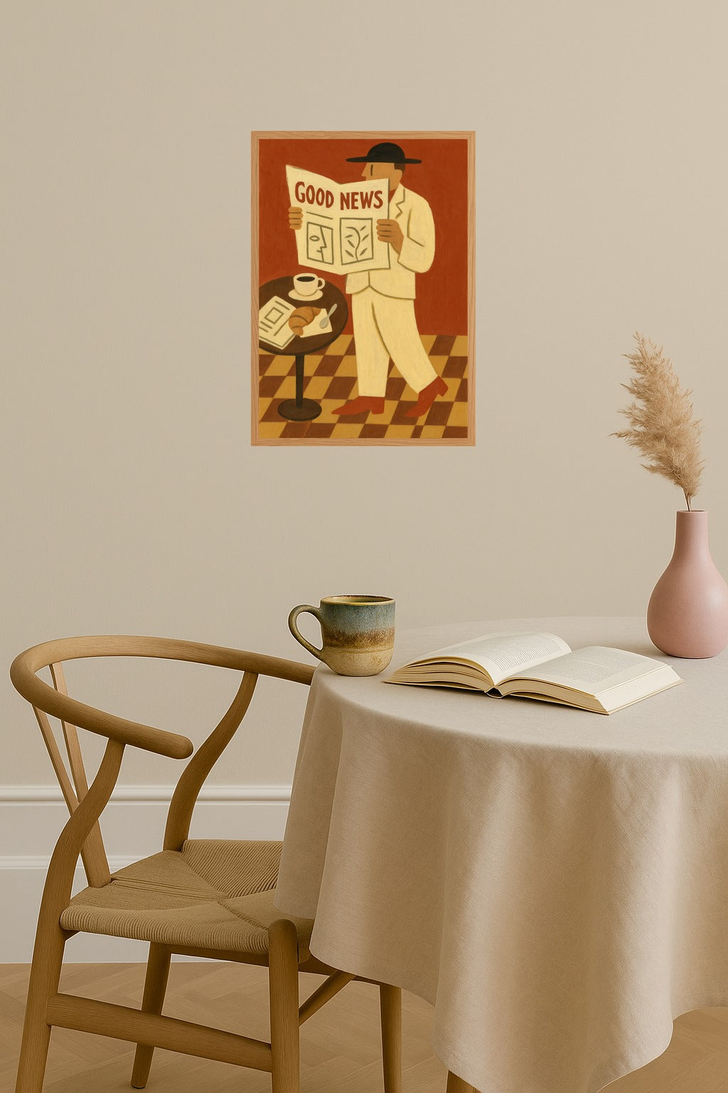 Poster mockup - Single poster in Nordic interior
