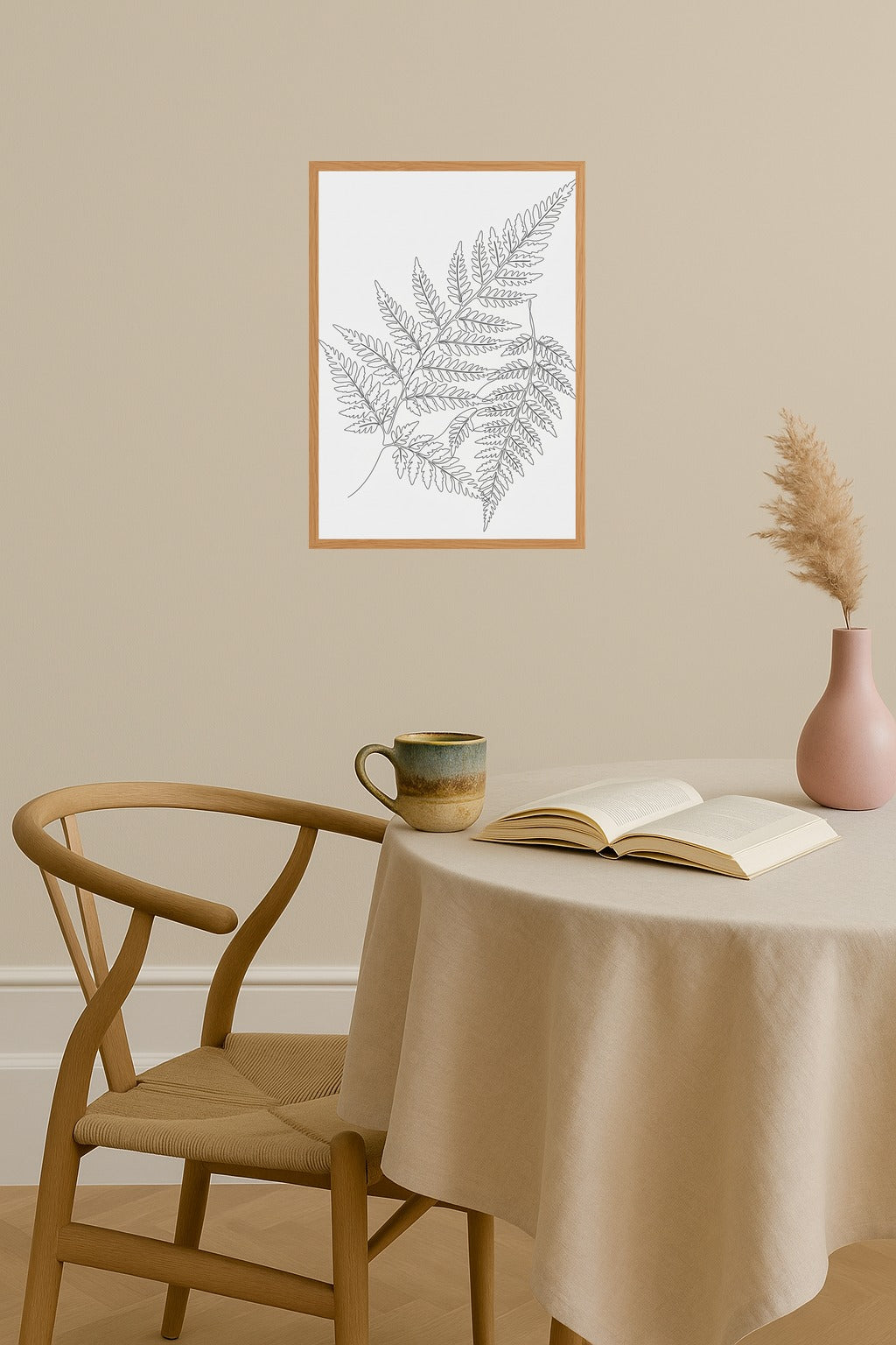 Poster mockup - Single poster in Nordic interior
