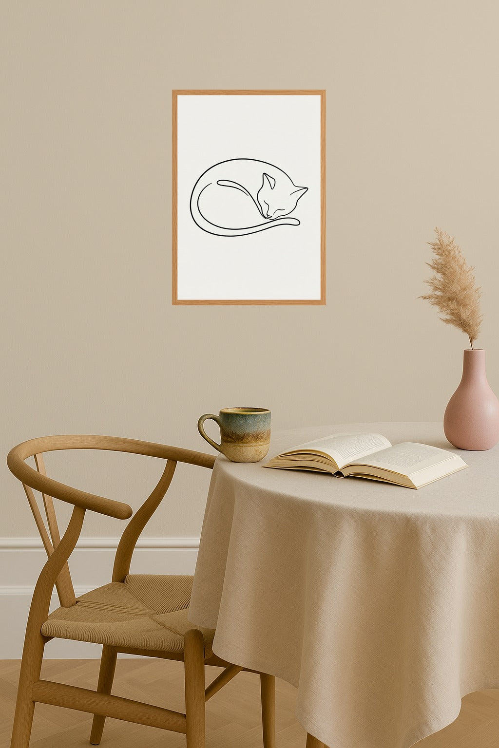 Poster mockup - Single poster in Nordic interior