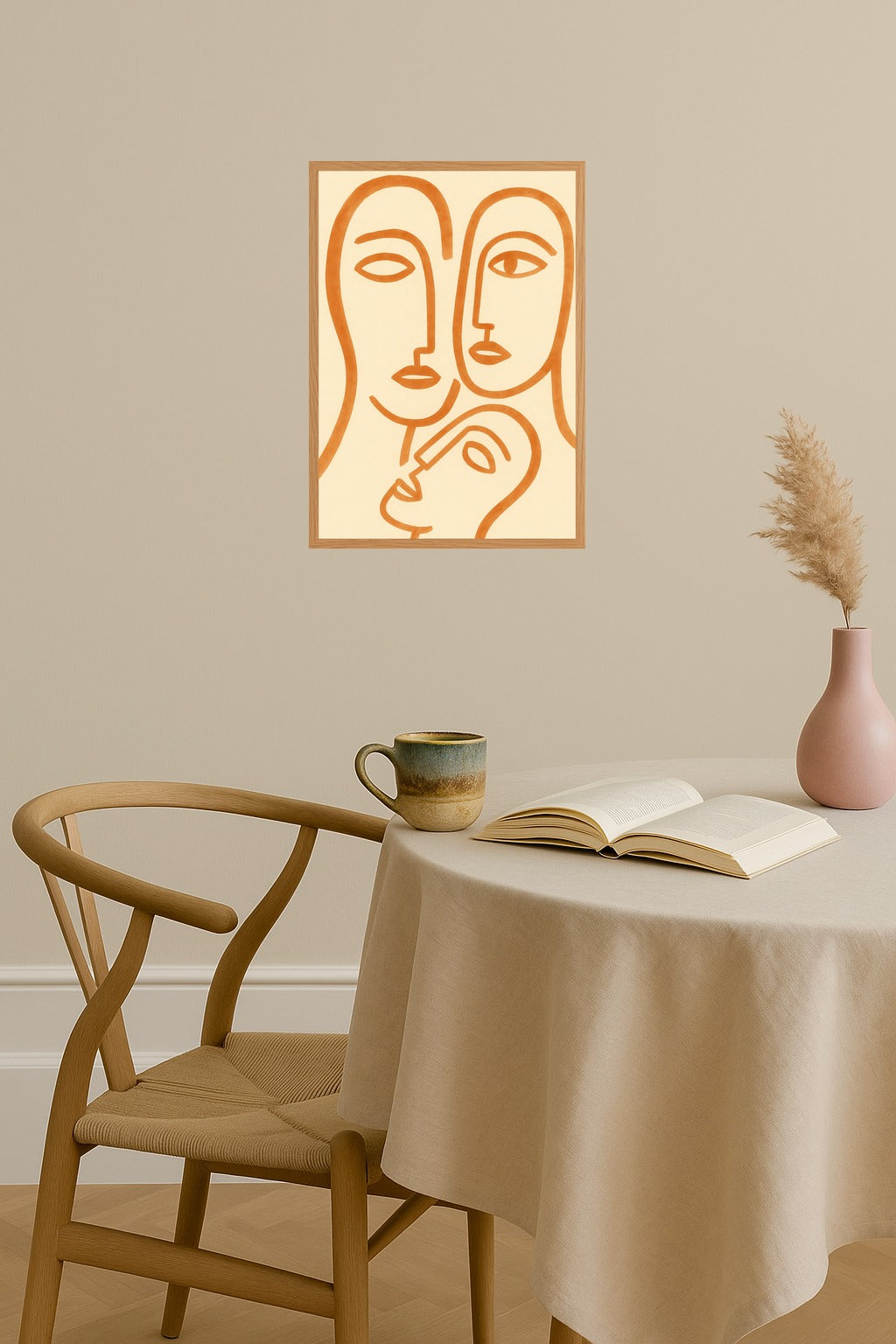 Poster mockup - Single poster in Nordic interior