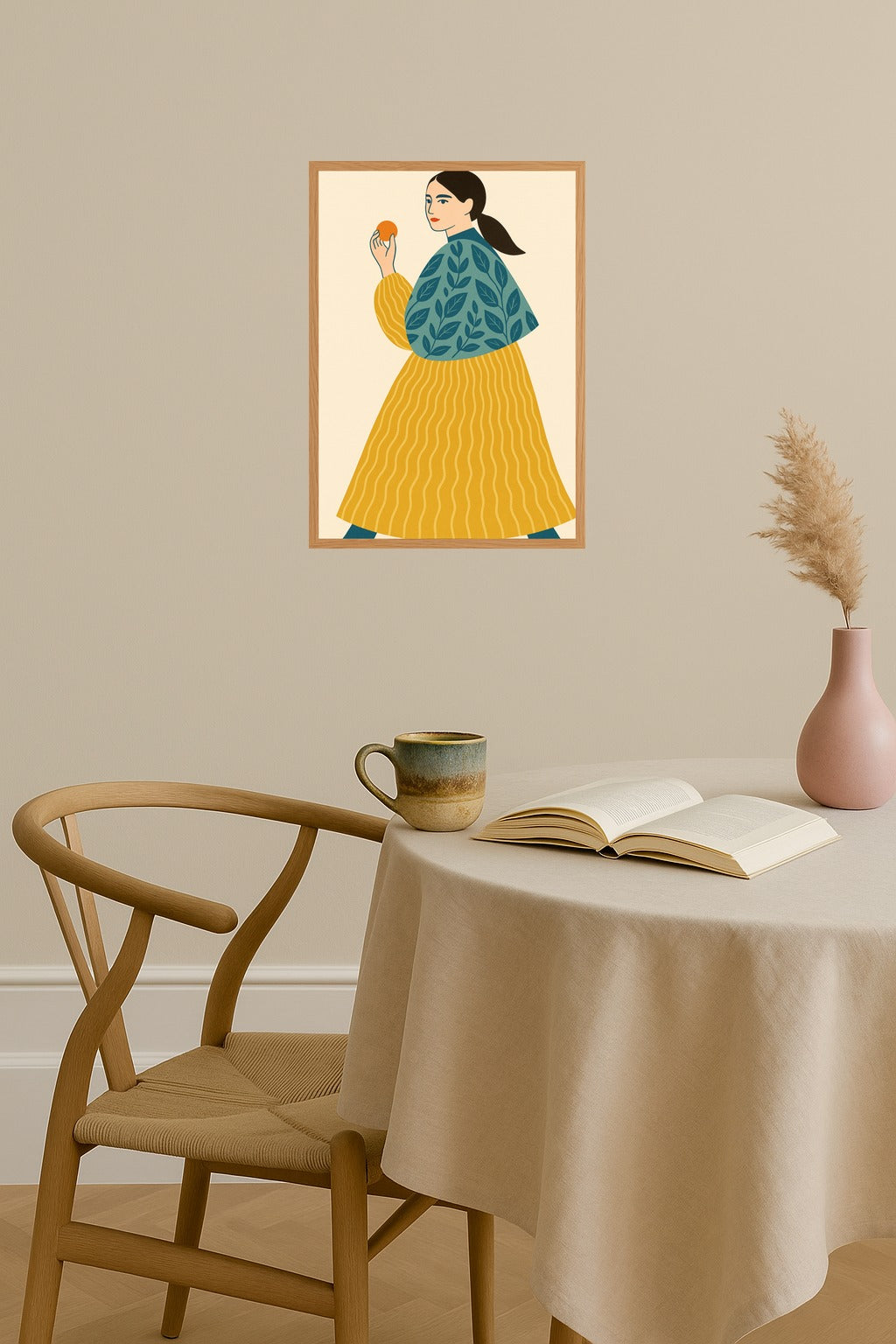 Poster mockup - Single poster in Nordic interior