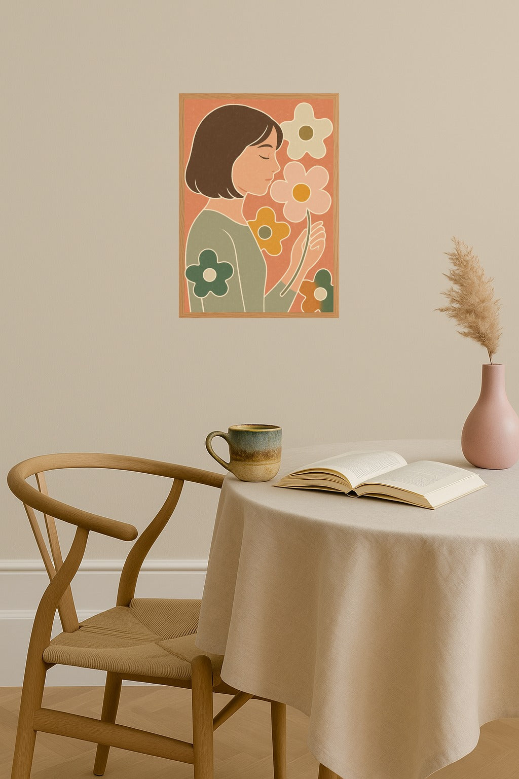 Poster mockup - Single poster in Nordic interior