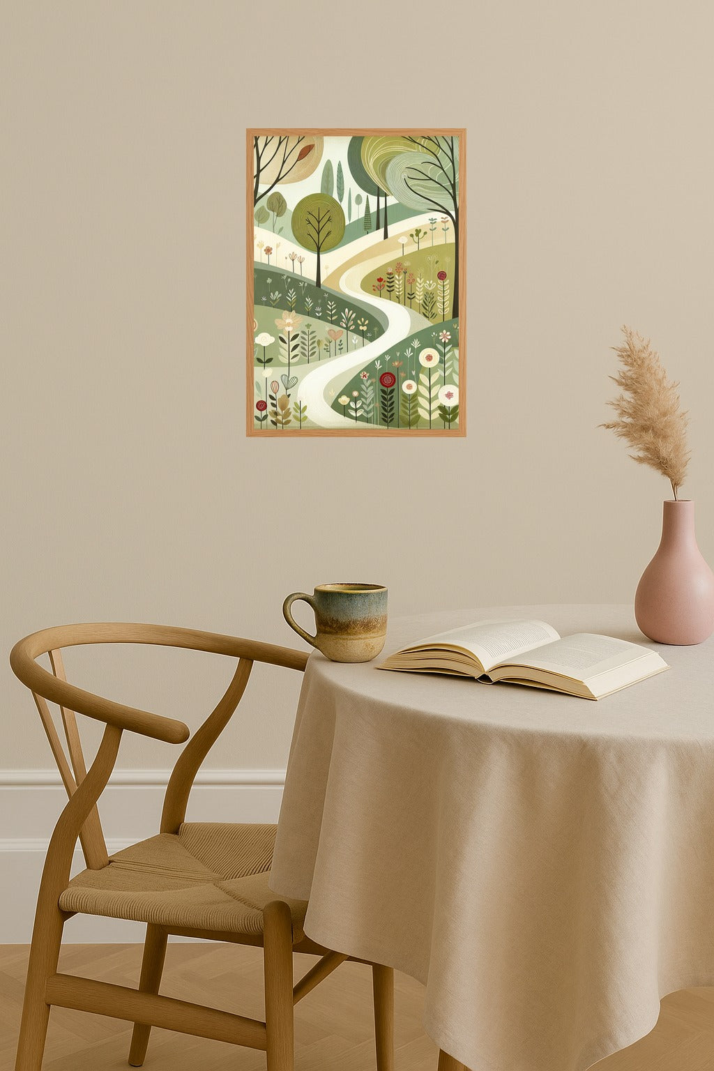 Poster mockup - Single poster in Nordic interior